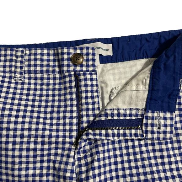 Old Navy Shorts Womens Size 8 Everyday Short Blue Gingham Plaid Mid Rise Zip Fly - Picture 3 of 10